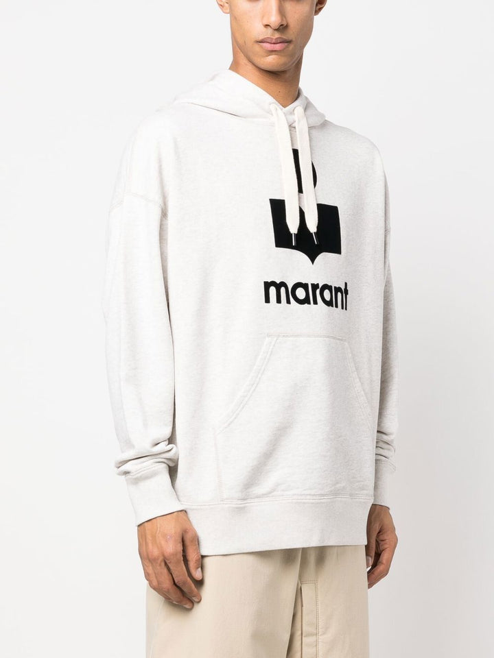 ecru hoodie with logo