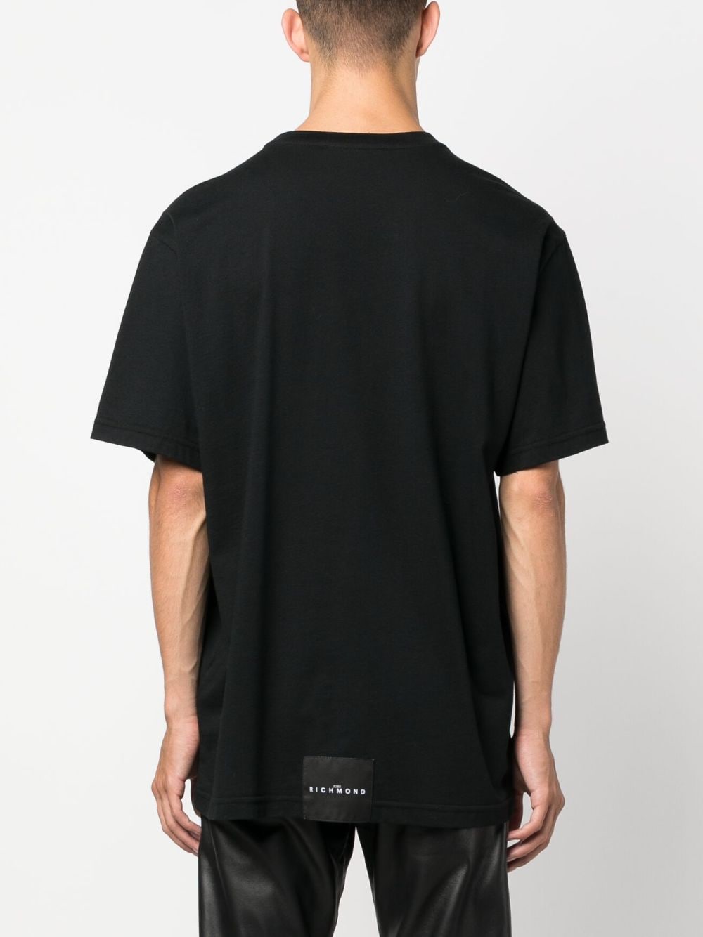 black t-shirt with print