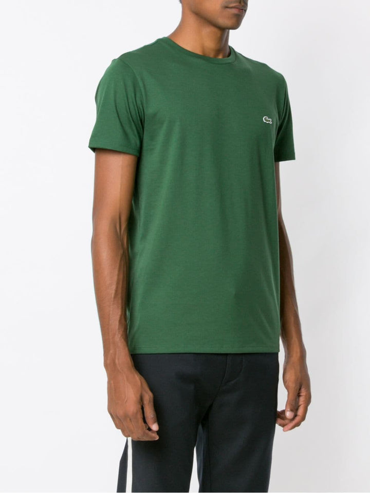 green t-shirt with logo