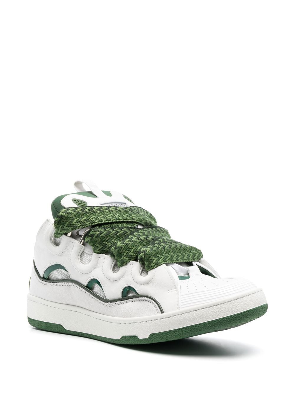 sneaker curb bianca e verde