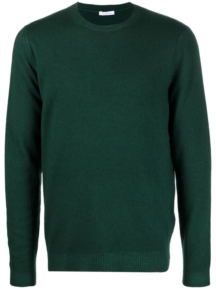 maglione girocollo verde