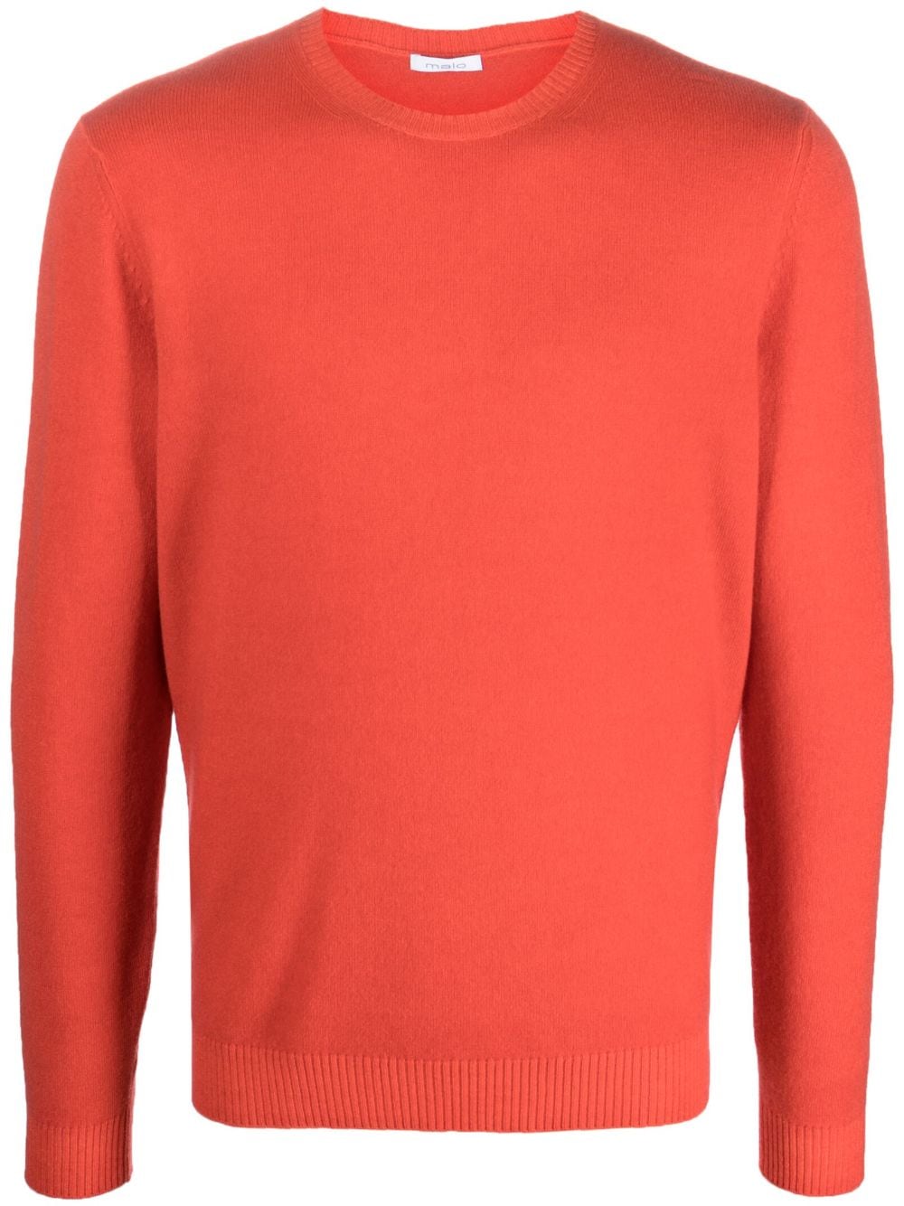 maglione girocollo arancione