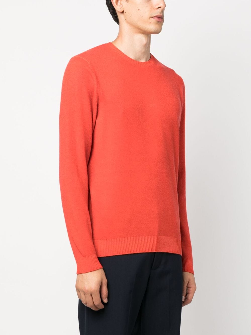 maglione girocollo arancione