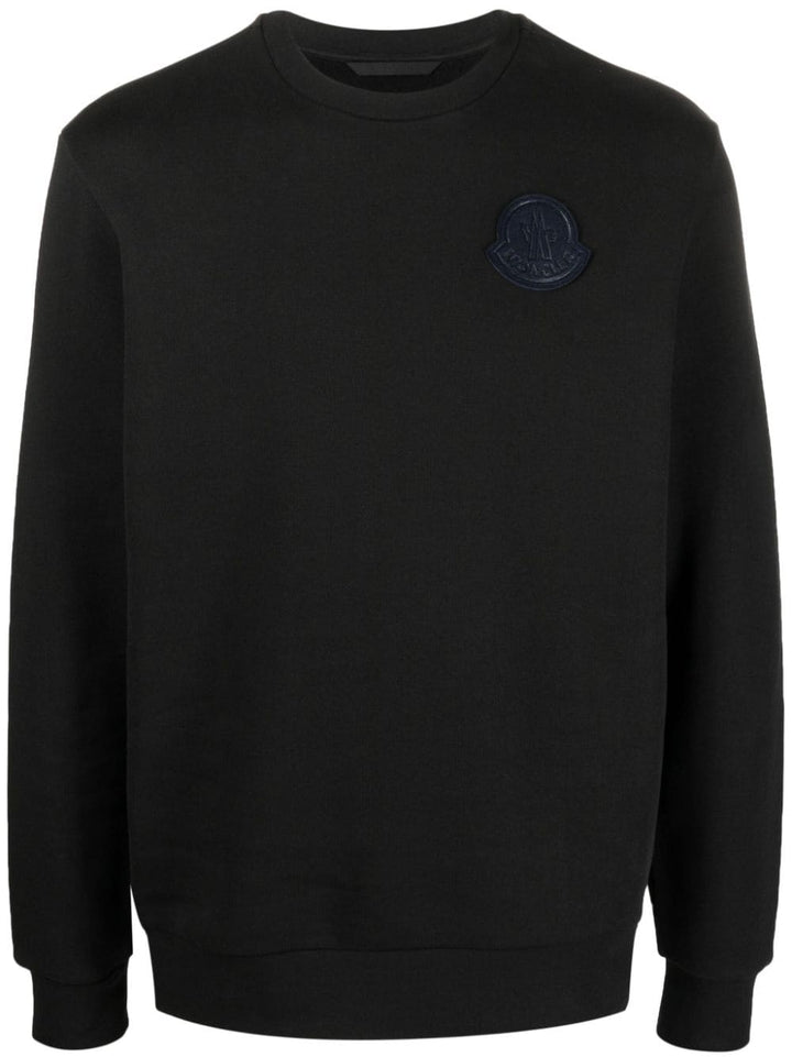 black logo patch sweatshirt