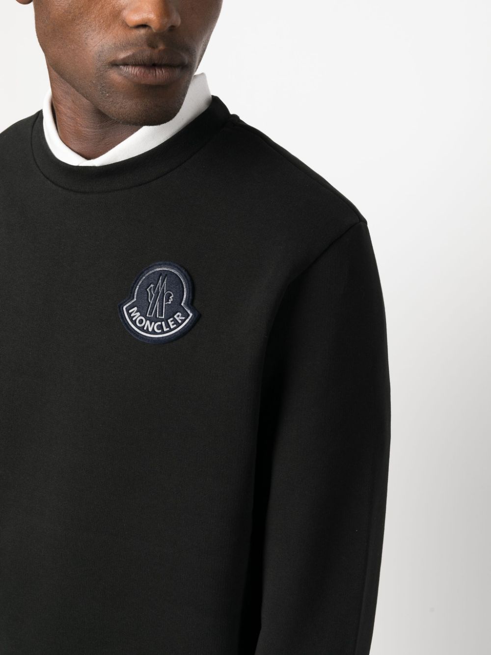 black logo patch sweatshirt
