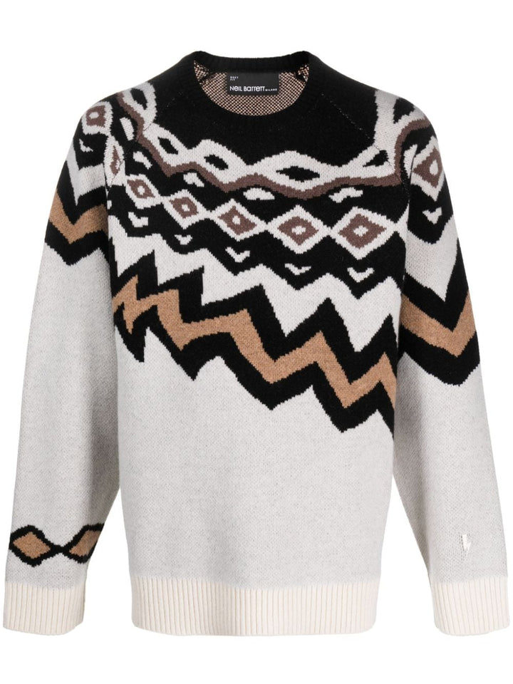 sweater with intarsia design