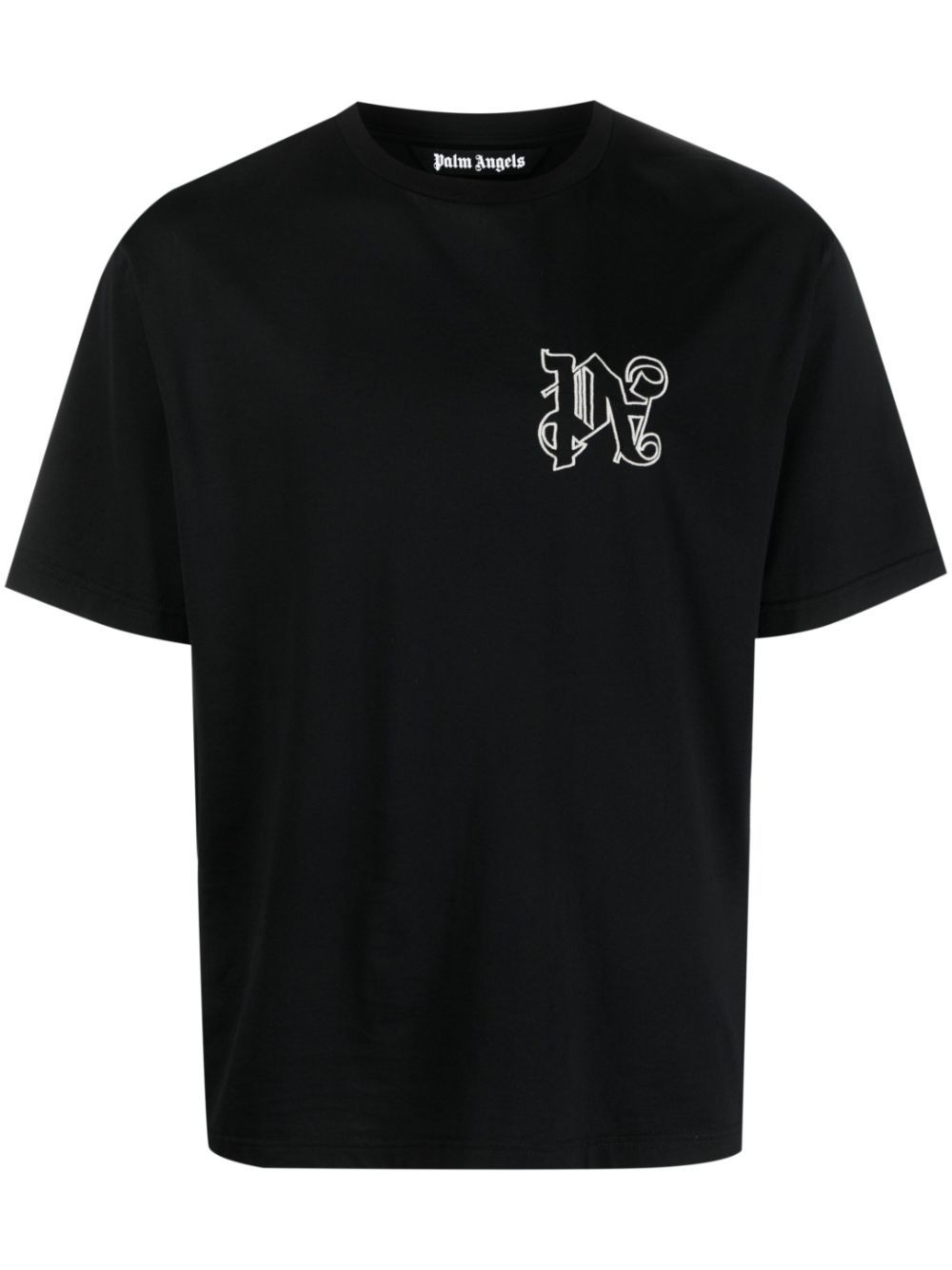 t-shirt noir à logo monogramme