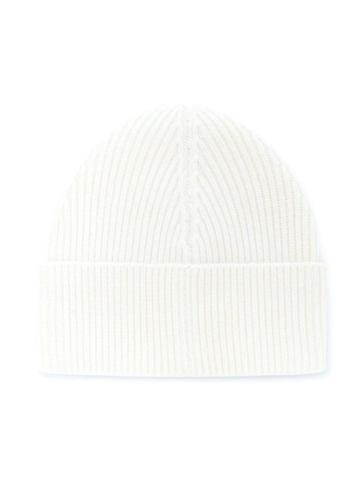 white beanie hat