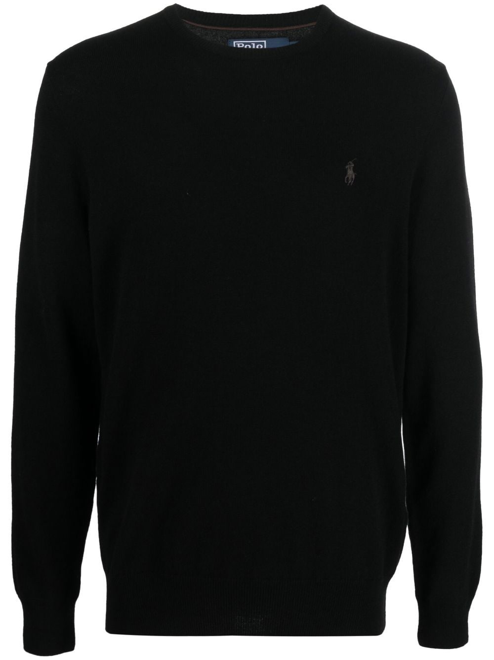 maglione nero con logo