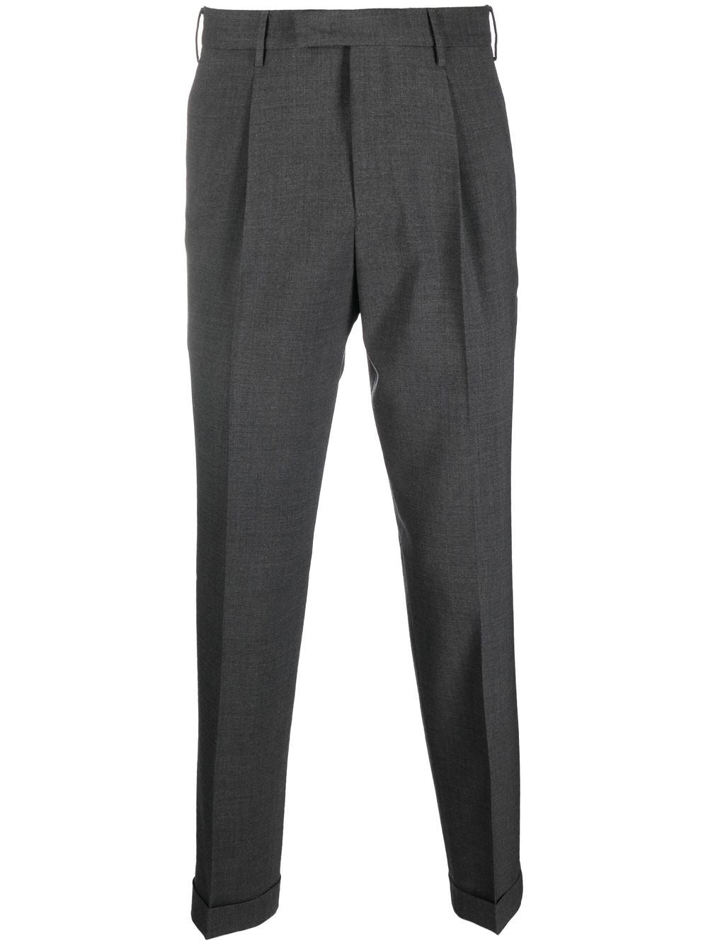 pantalone maserfit grigio scuro pences e risvolto