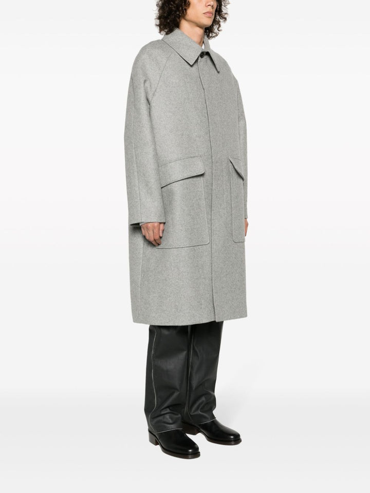 cappotto grigio chiaro monopetto