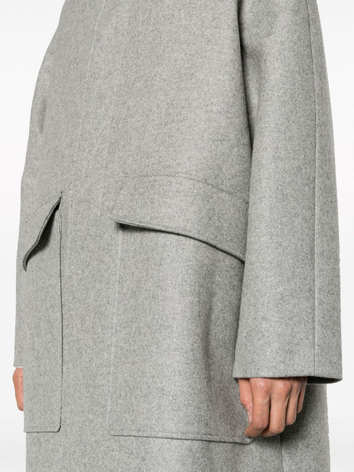 cappotto grigio chiaro monopetto
