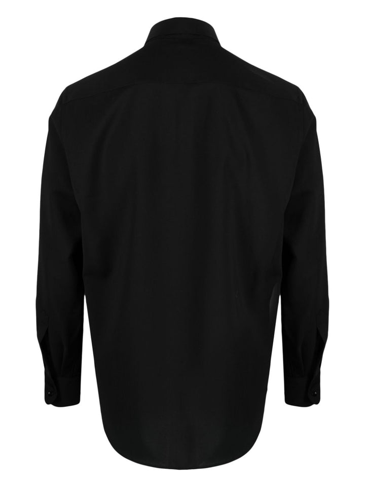 camicia nera in lana