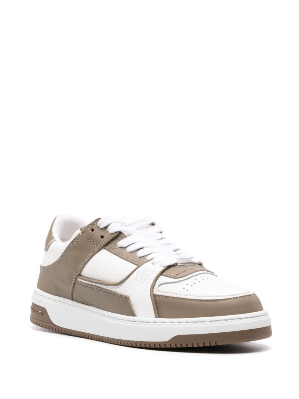 white and brown apex sneaker