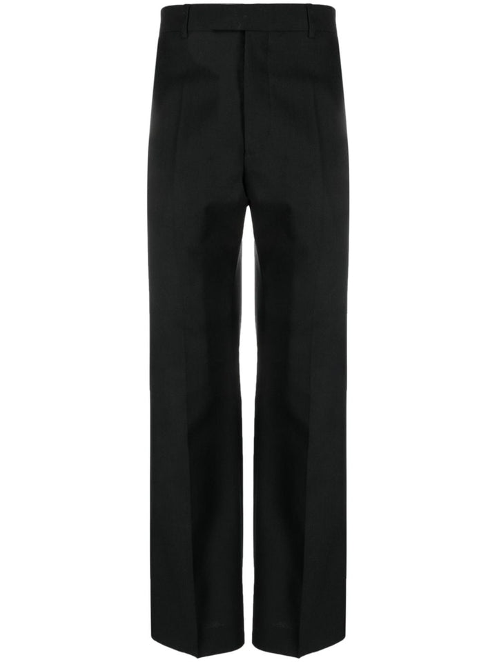 straight cut black trousers