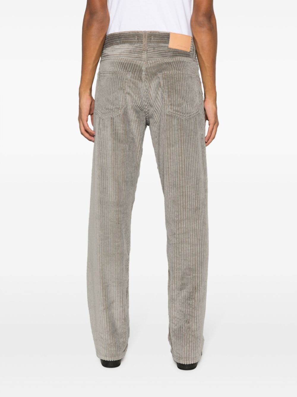 pantalon côtelé gris