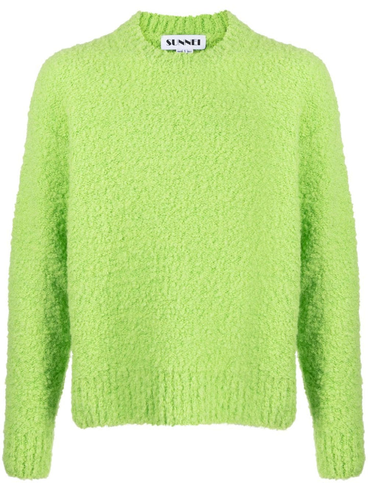 maglione chunky verde acido
