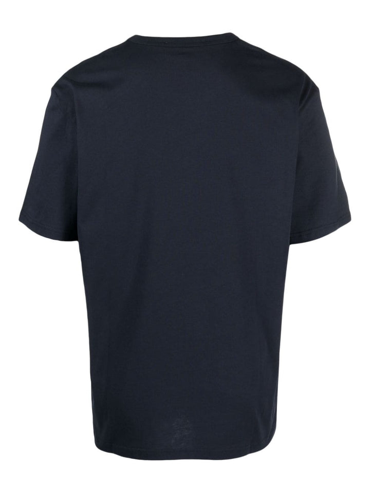 t-shirt blu logotype