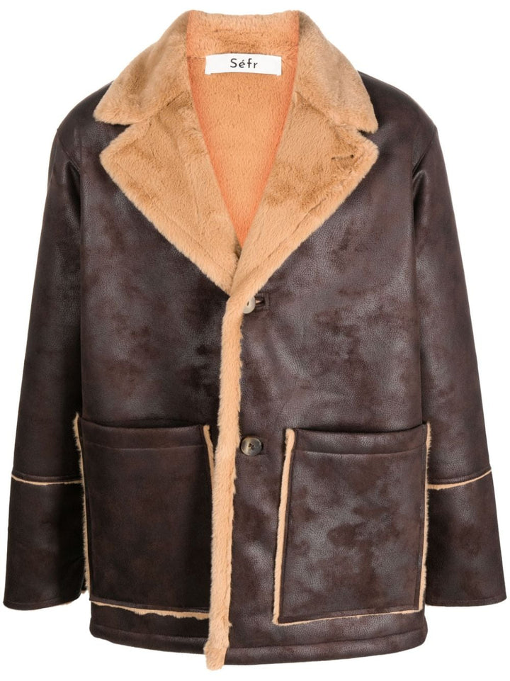giacca in finto shearling