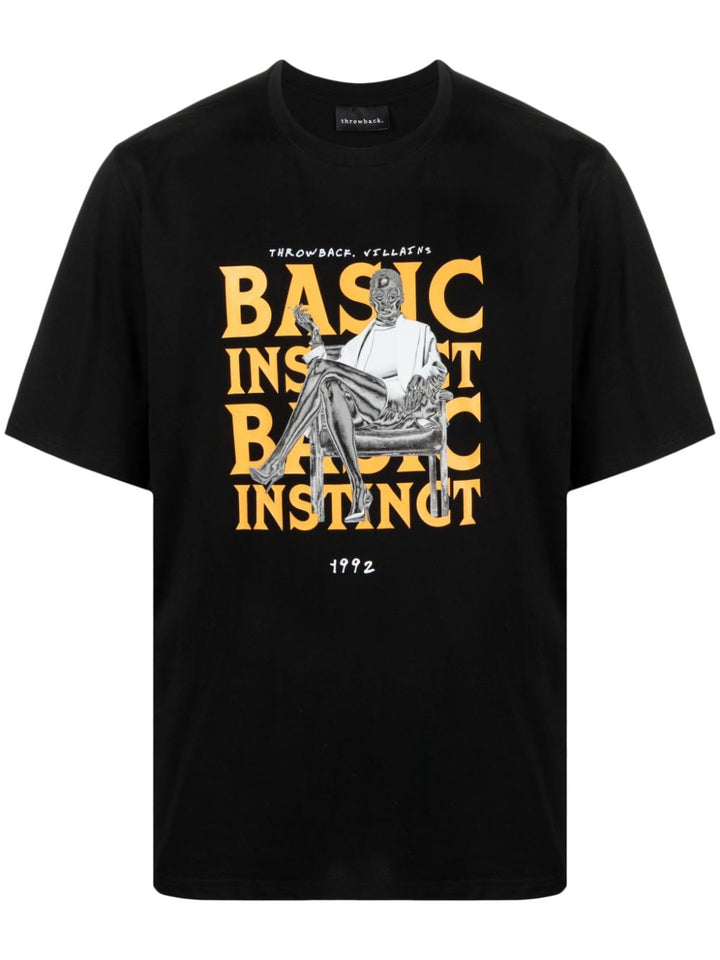 t-shirt nera basic instinct