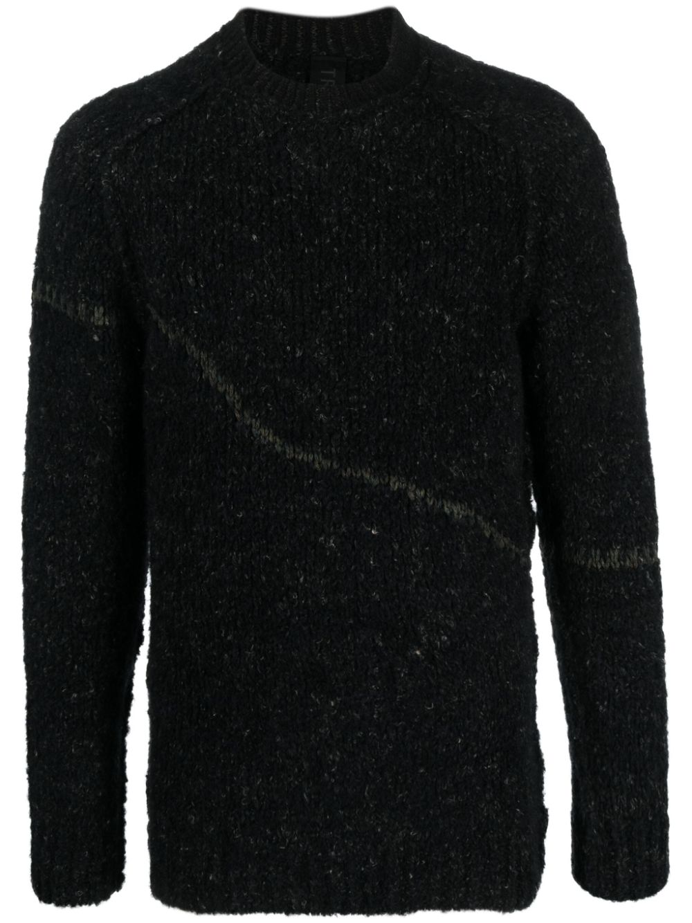 maglione nero con dettaglio melange
