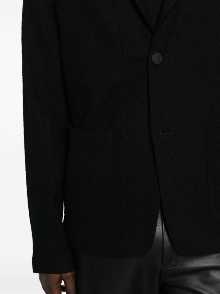 blazer nero in lana