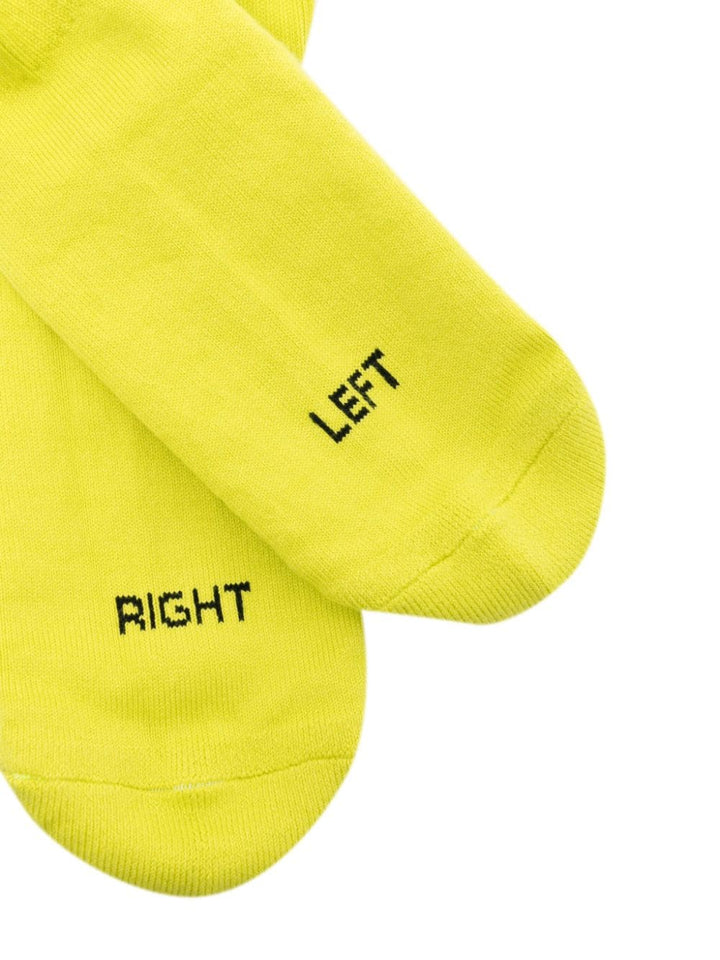 chaussette jaune avec logo