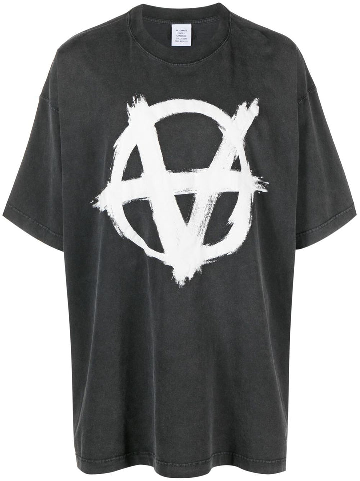 t-shirt anarchy nera