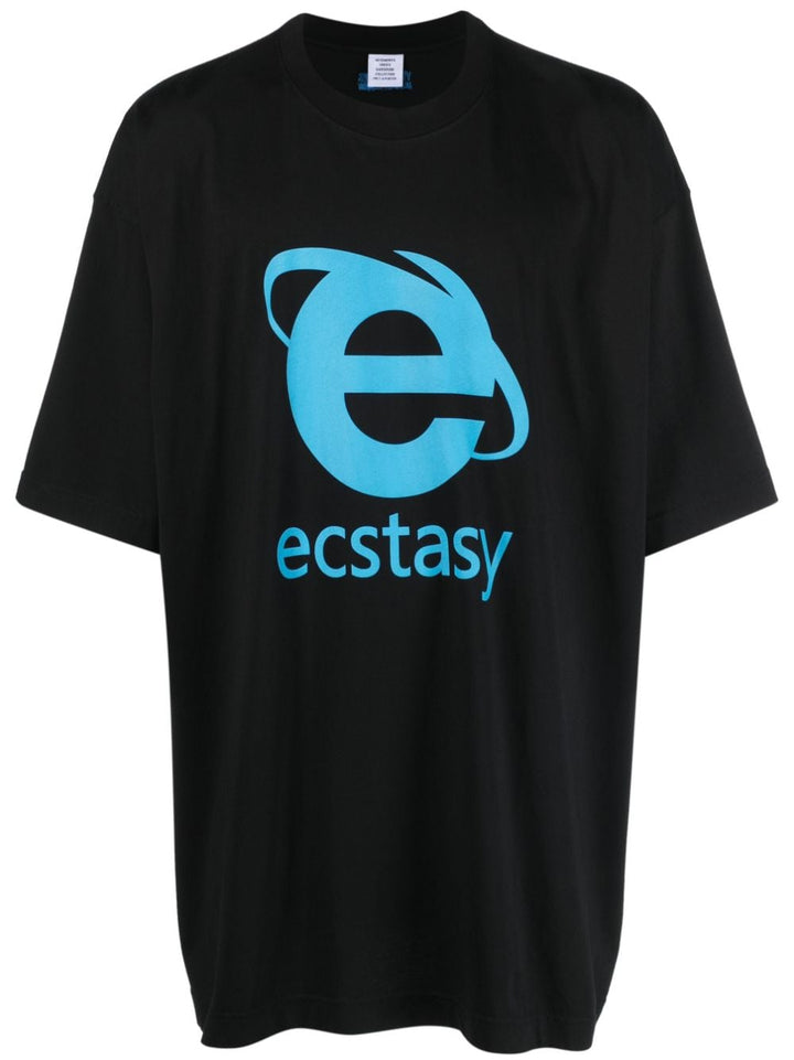 t-shirt ecstasy nera