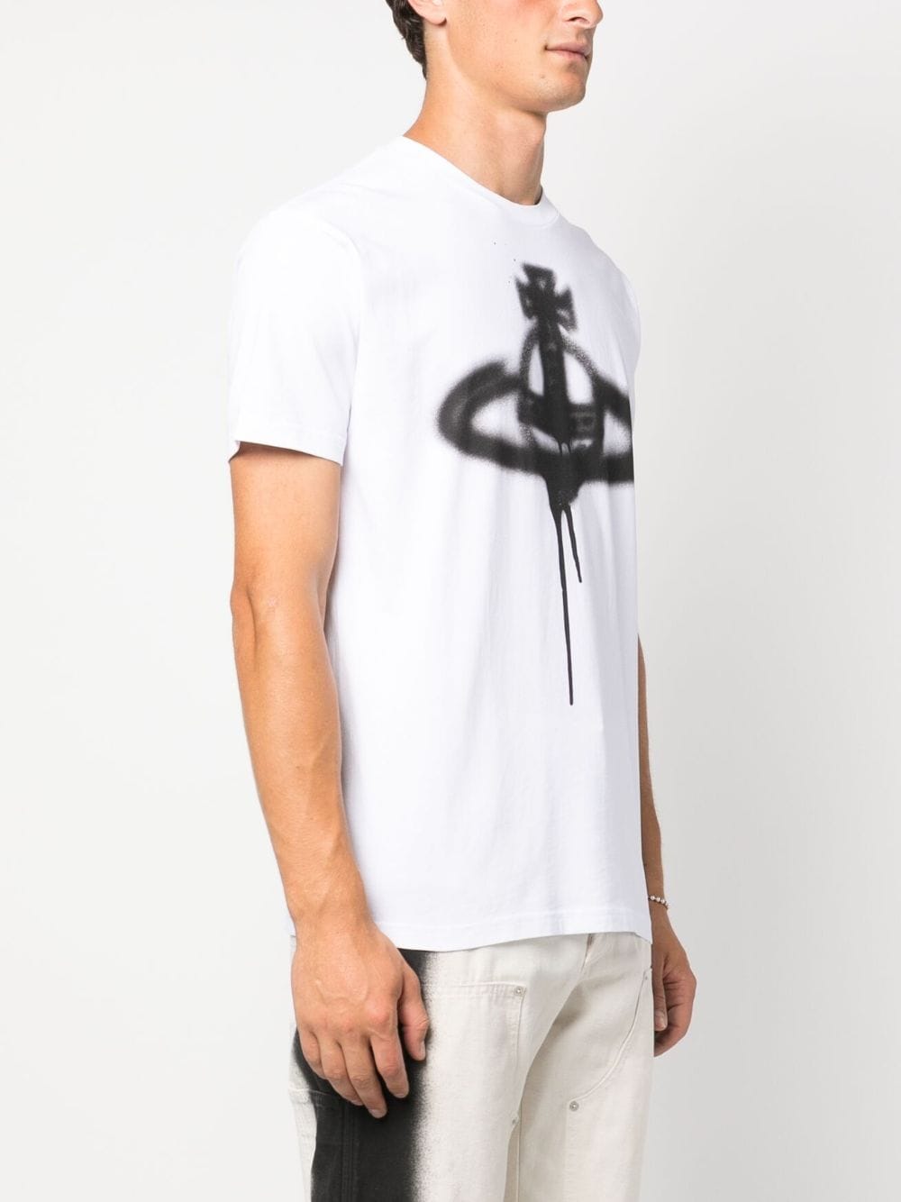 white spray orb t-shirt