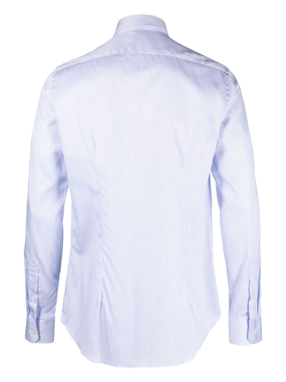 camicia bianca microriga azzurra