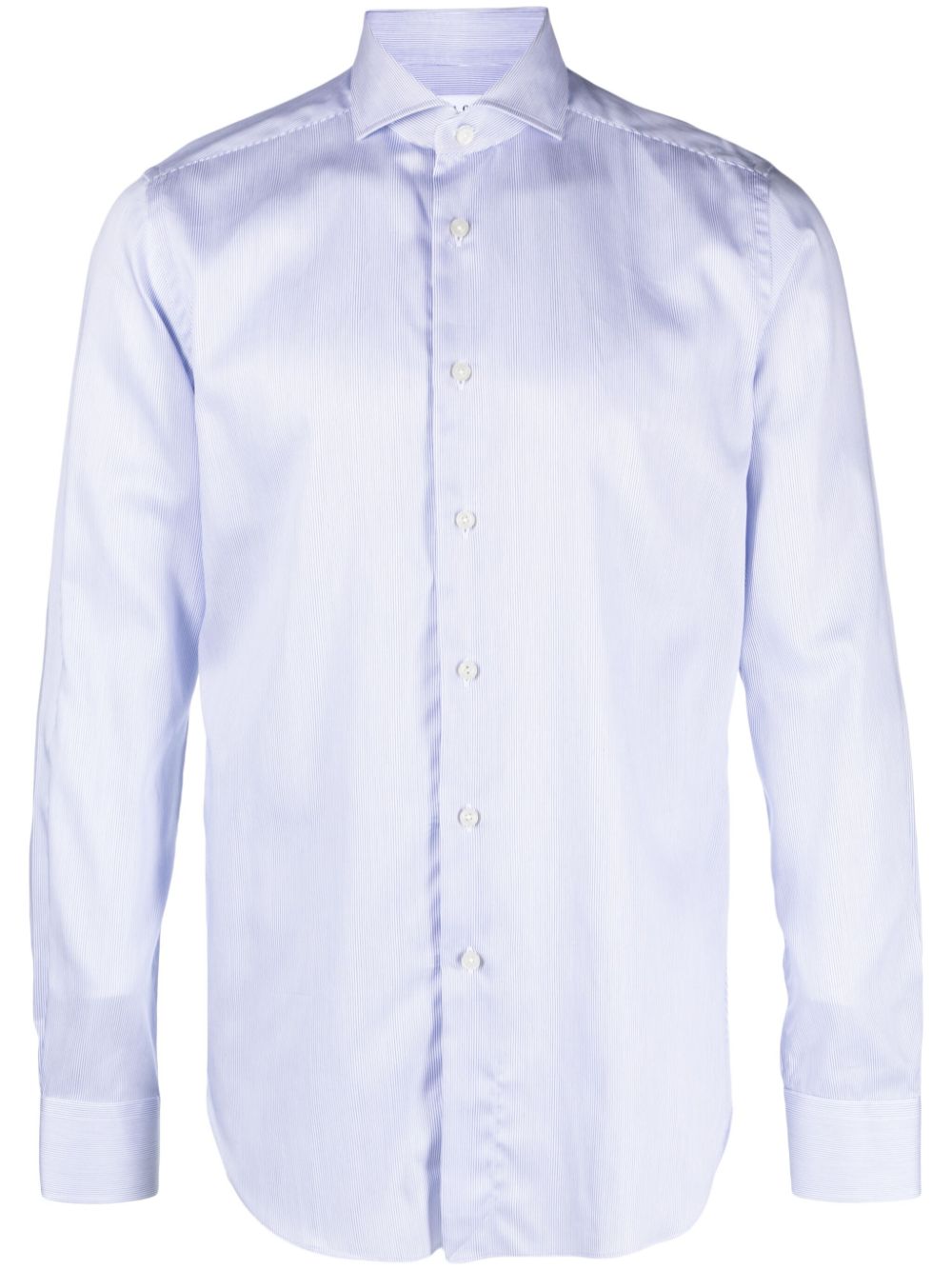 camicia bianca microriga azzurra