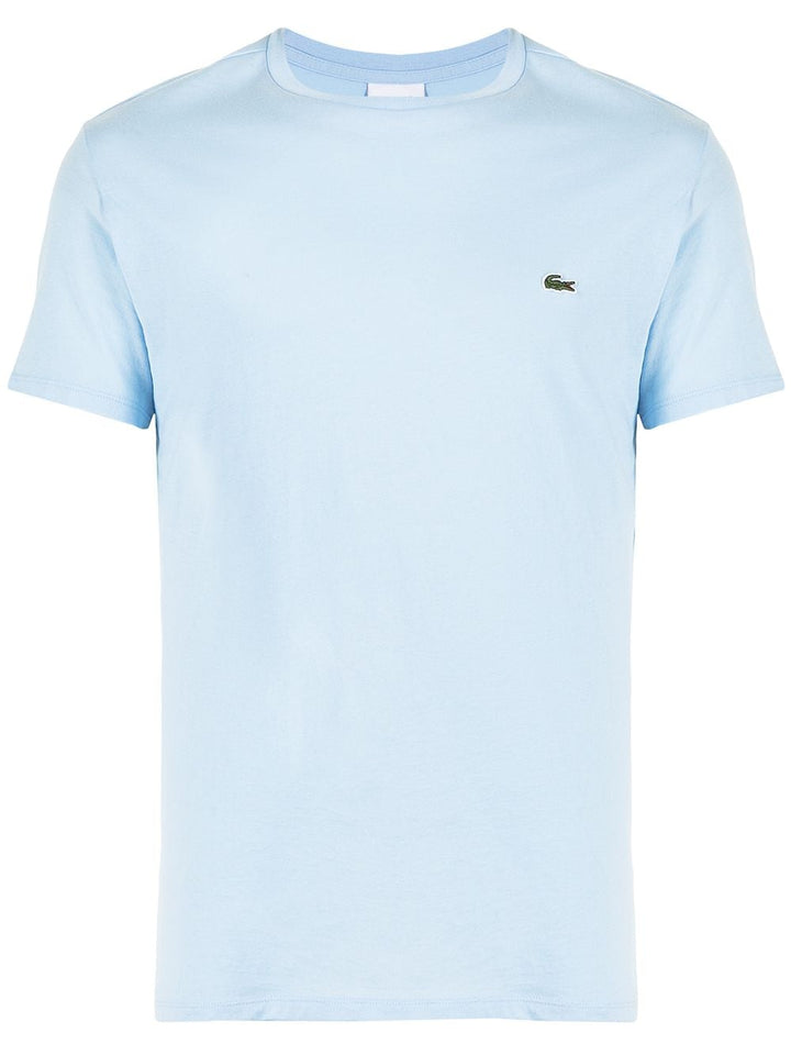 t-shirt con logo azzurra